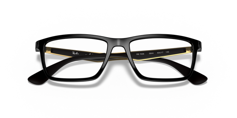 Ray-Ban RX7056 in Black / Clear (5644) - Alternate View