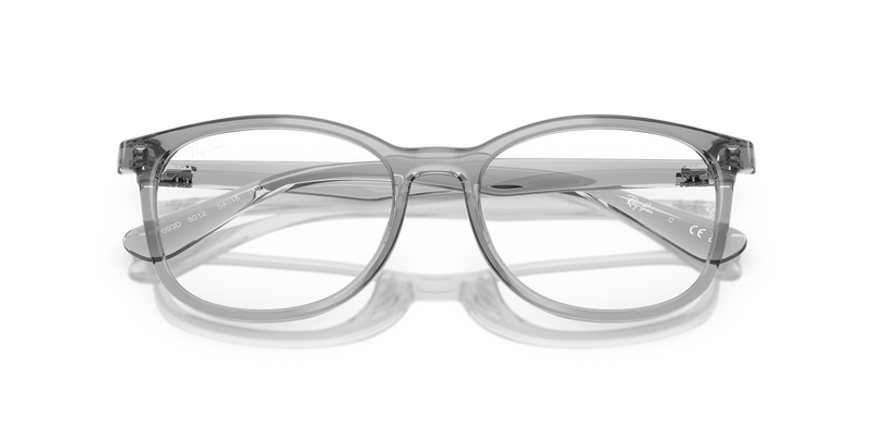 Ray-Ban RX7093D in Transparent Grey / Clear (8012) - Side View