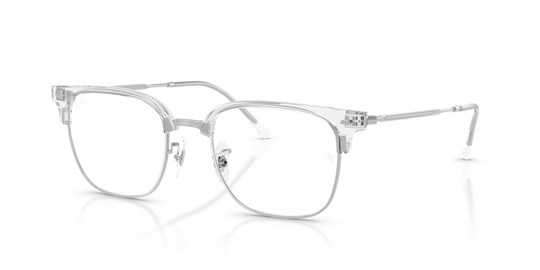 Ray-Ban NEW CLUBMASTER - Transparent On Silver / Clear (2001)