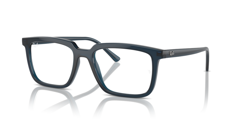 Ray-Ban ALAIN in Opal Dark Blue / Clear (8256) - Alternate View