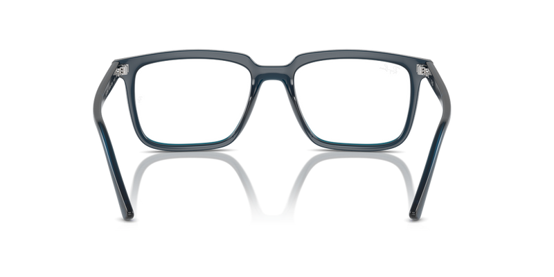 Ray-Ban ALAIN in Opal Dark Blue / Clear (8256) - Alternate View