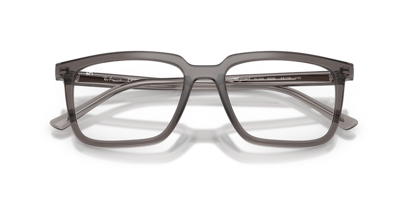 Ray-Ban ALAIN in Transparent Grey / Clear (8506) - Side View