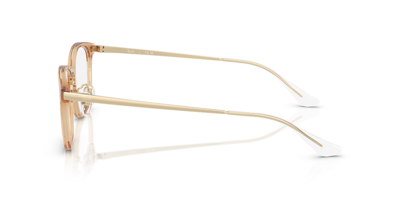 Ray-Ban RX7247D in Transparent Brown On Pale Gold - Alternate View