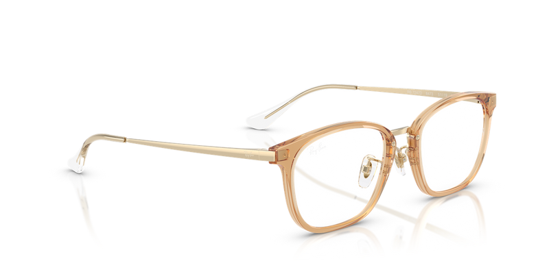 Ray-Ban RX7247D in Transparent Brown On Pale Gold - Alternate View