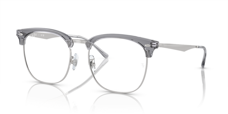 Ray-Ban RX7318D in Transparent Grey On Silver / Clear (8326) - Alternate View