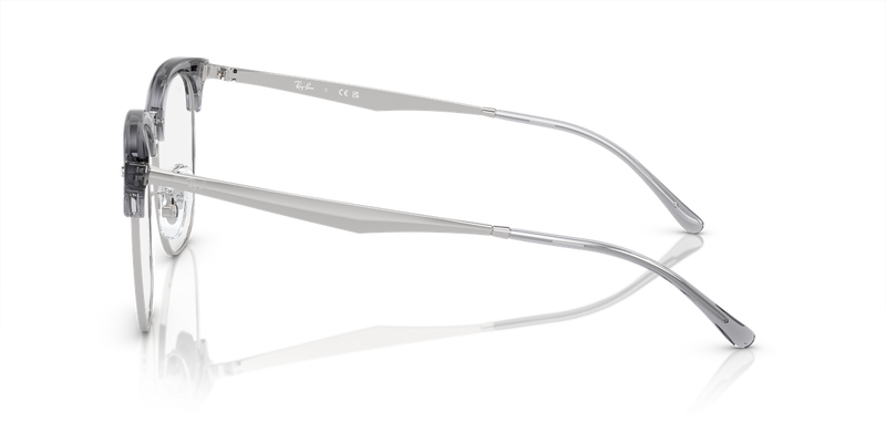 Ray-Ban RX7318D in Transparent Grey On Silver / Clear (8326) - Alternate View