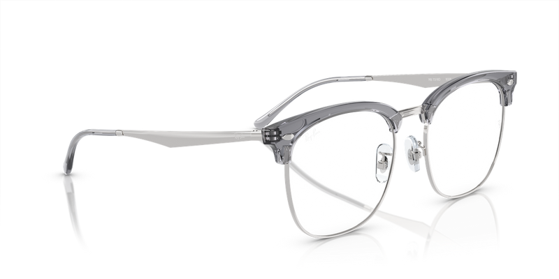 Ray-Ban RX7318D in Transparent Grey On Silver / Clear (8326) - Alternate View