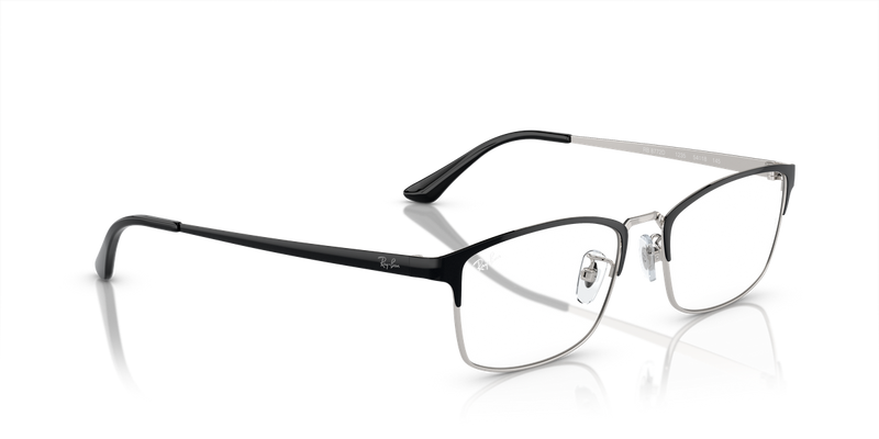 Ray-Ban RX8772D in Black On Silver / Clear (1235) - Alternate View