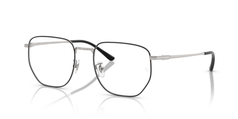 Ray-Ban RX8776D in Black On Silver / Clear (1249) - Alternate View