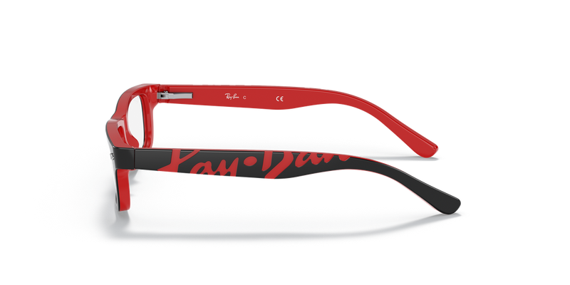 Ray-Ban Youth 0RY1535 in Black On Red - Back View