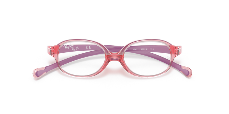 Ray-Ban Youth 0RY1587 in Transparent Light Red - Side View