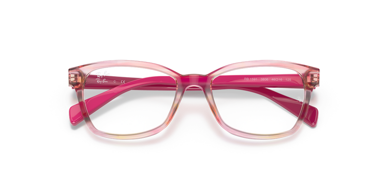 Ray-Ban Youth 0RY1591 in Striped Fuxia - Side View