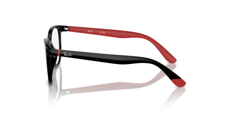 Ray-Ban Youth 0RY1631 in Black On Red - Back View