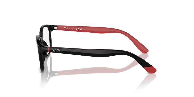 Ray-Ban Youth 0RY1632F in Black On Red - Back View