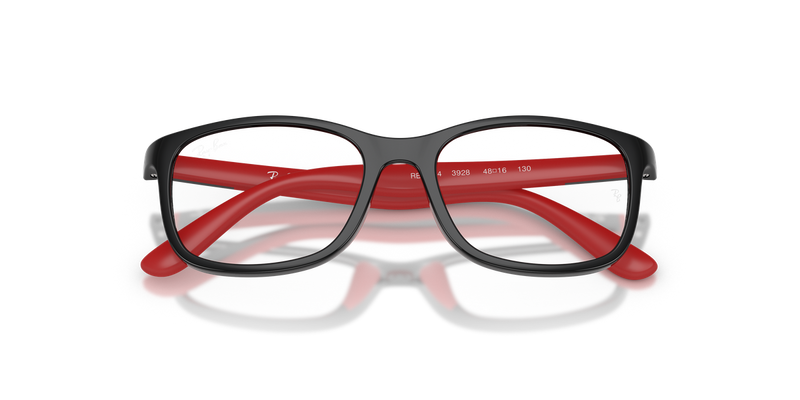 Ray-Ban Youth 0RY1644 in Black On Rubber Red - Side View