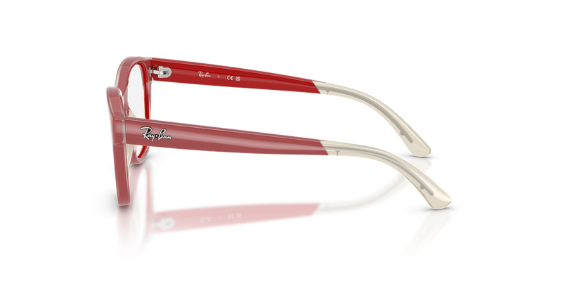 Ray-Ban Youth 0RY1950 in Red On Transparent - Alternate View