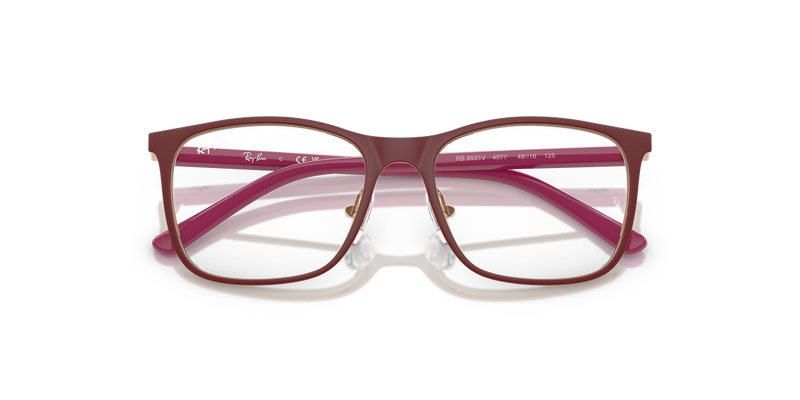 Ray-Ban Youth 0RY9551V in Bordeaux On Rose Gold - Alternate View