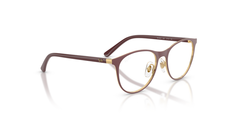 Ray-Ban Youth 0RY9552V in Dark Red On Arista Gold - Alternate View