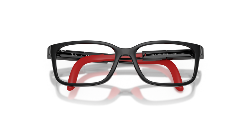 Ray-Ban Youth 0RYA1980 in Black & Red - Alternate View