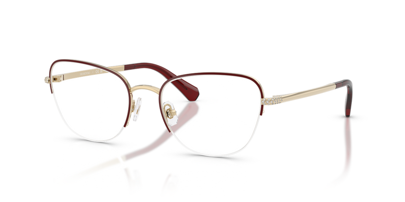 Swarovski SK1023 in Pale Gold/Burgundy Gunmetal / Demo Lens (4038) - Alternate View