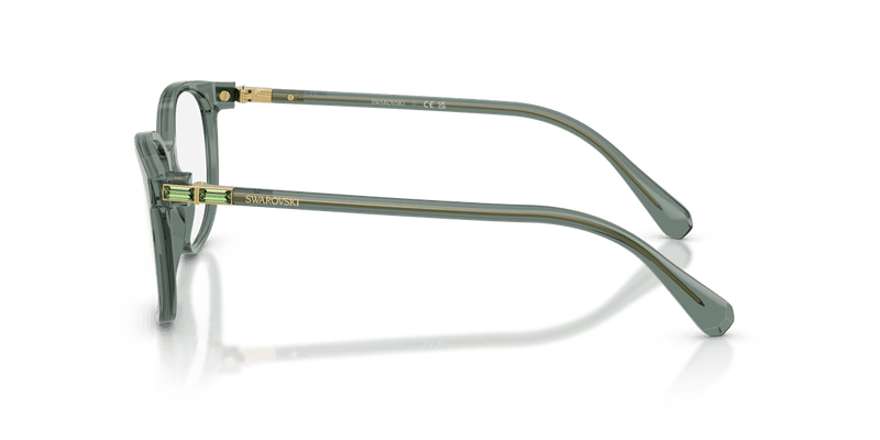 Swarovski SK2002 in Transparent Green (1043) - Temple Detail