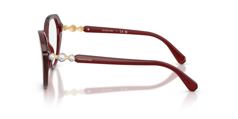 Swarovski SK2054 in Transparent Burgundy / Demo Lens (1073) - Alternate View