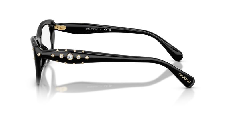 Swarovski SK2062U in Black / Demo Lens (1001) - Back View