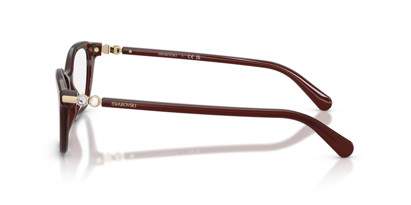Swarovski SK2065F in Transparent Burgundy / Demo Lens (1098) - Alternate View
