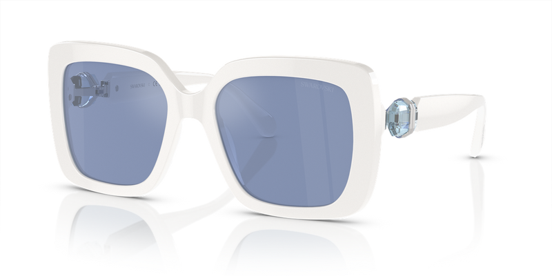 Swarovski SK6001 in White / Light Blue Mirror Silver (100355) - Alternate View