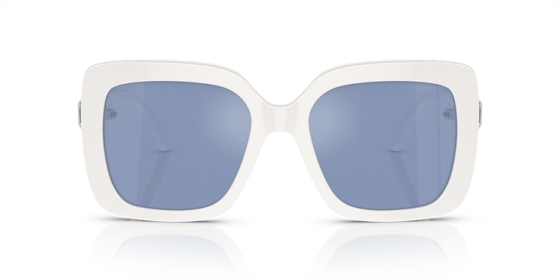 Swarovski SK6001 in White / Light Blue Mirror Silver (100355) - Alternate View