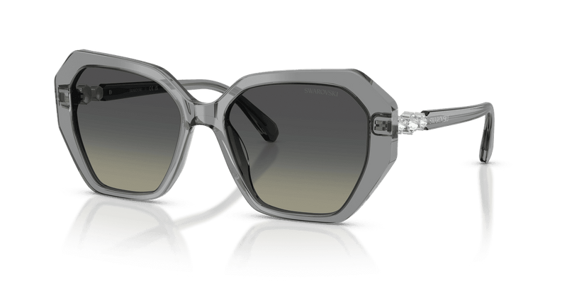 Swarovski SK6017 in Transparent Grey / Gradient Grey (106211) - Front View