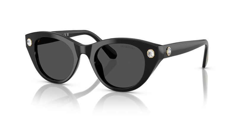 Swarovski SK6025 in Black / Dark Grey (100187) - Front View