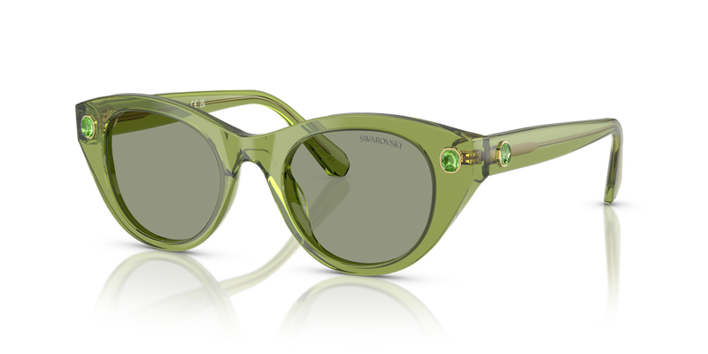 Swarovski SK6025 in Transparent Green / Green (3002/2) - Alternate View