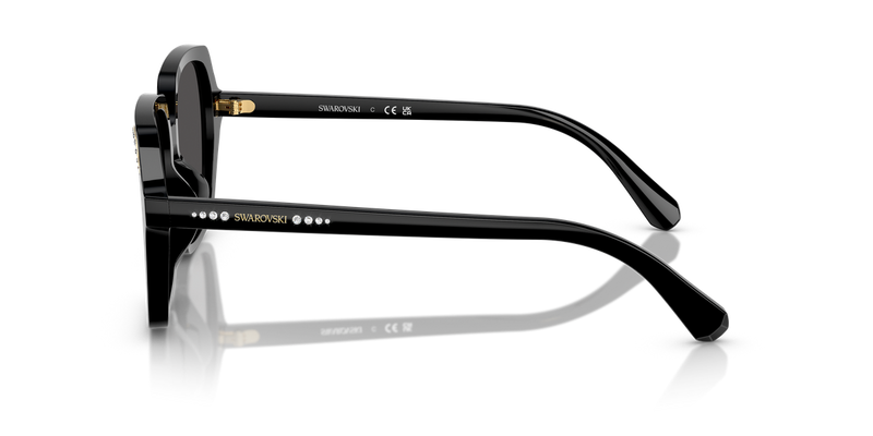 Swarovski SK6034D in Black / Dark Grey (100187) - Back View