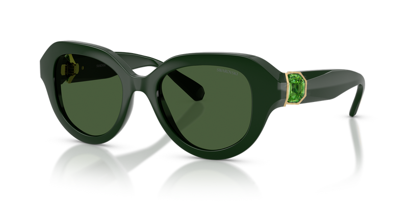 Swarovski SK6037 in Solid Green / Dark Green (102671) - Alternate View