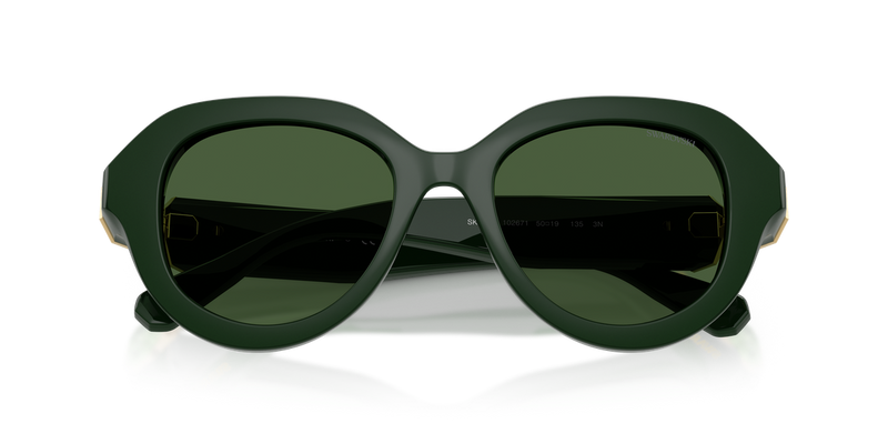 Swarovski SK6037 in Solid Green / Dark Green (102671) - Alternate View