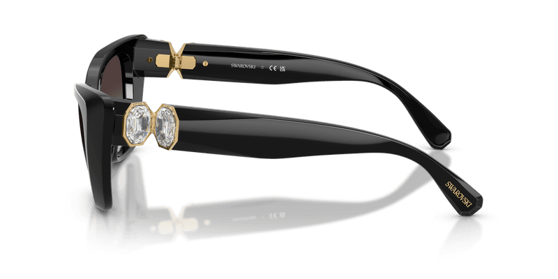 Swarovski SK6047 in Black / Grey Gradient (10018G) - Temple Detail