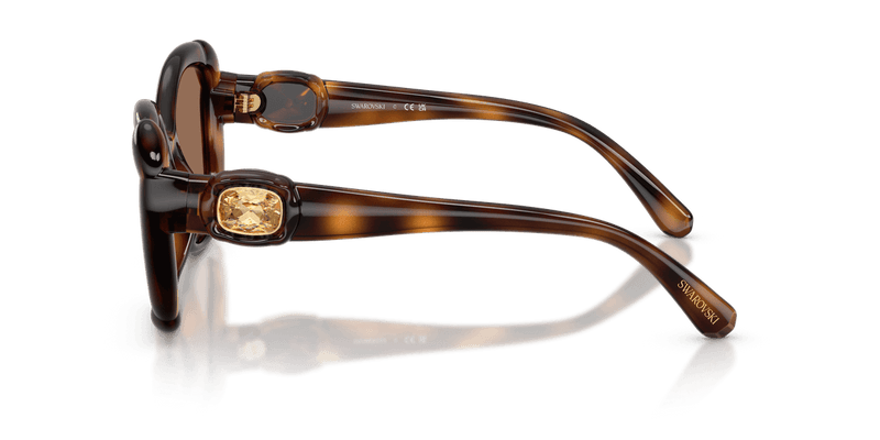 Swarovski SK6051U in Havana / Dark Brown (100273) - Temple Detail