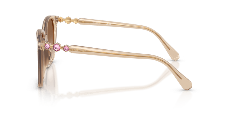 Swarovski SK6053D in Milky Beige / Gradient Brown (103413) - Temple Detail