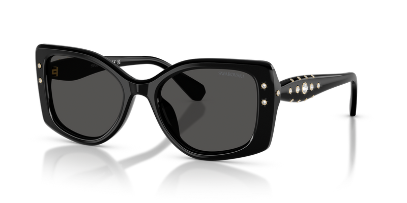 Swarovski SK6058U in Black / Dark Grey (100187) - Front View