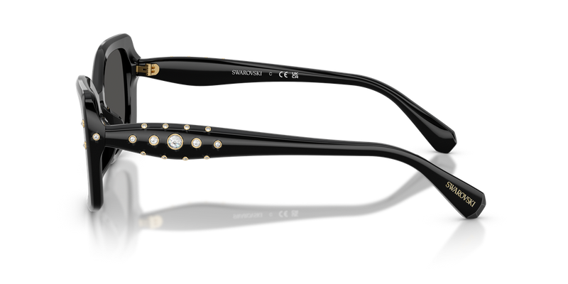 Swarovski SK6058U in Black / Dark Grey (100187) - Back View