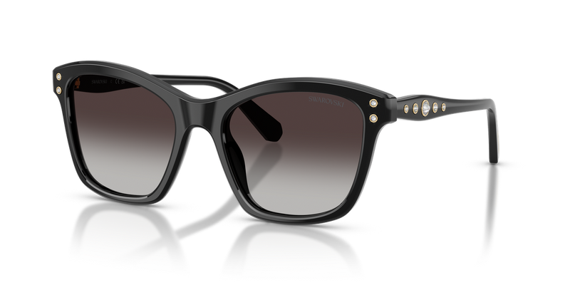 Swarovski SK6063F in Black / Gradient Grey (10018G) - Front View