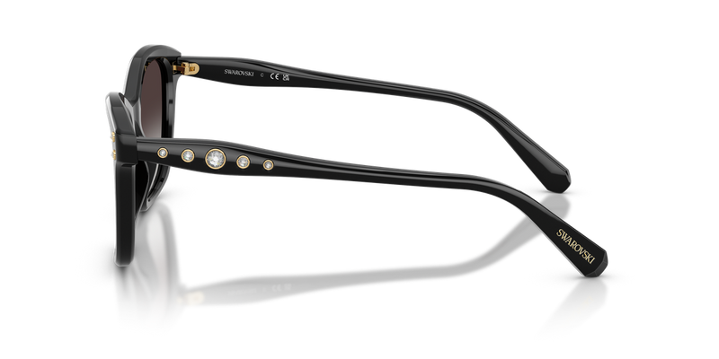 Swarovski SK6063 in Black / Gradient Grey (10018G) - Back View