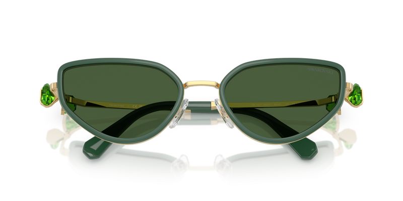 Swarovski SK7027 in Gold/Dark Green / Dark Green (403371) - Side View