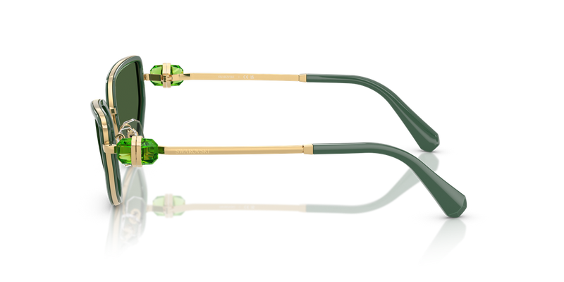 Swarovski SK7027 in Gold/Dark Green / Dark Green (403371) - Back View