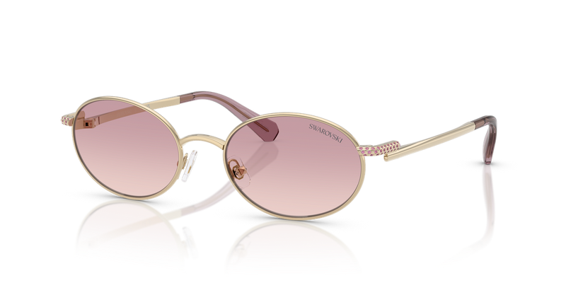 Swarovski SK7033 in Pale Gold / Brown Gradient Violet (401368) - Front View