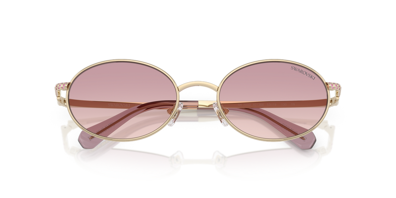 Swarovski SK7033 in Pale Gold / Brown Gradient Violet (401368) - Side View