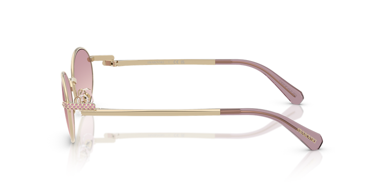 Swarovski SK7033 in Pale Gold / Brown Gradient Violet (401368) - Back View