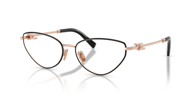 Tiffany TF1172B in Black On Rose Gold / Demo Lens (6162) - Alternate View