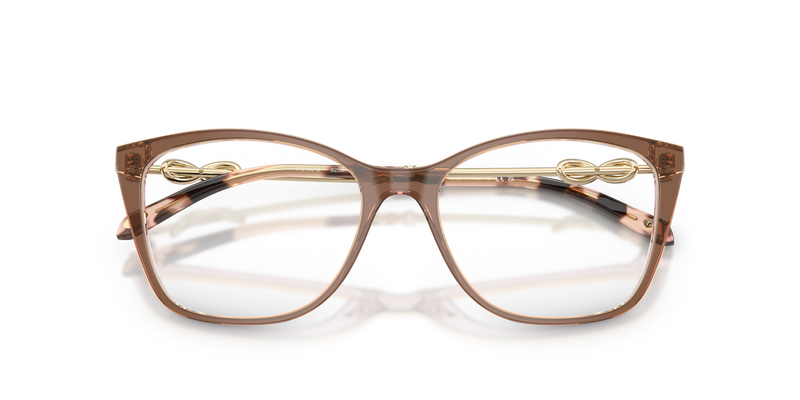 Tiffany TF2160B in Brown On Pink Grey / Demo Lens (8255) - Side View